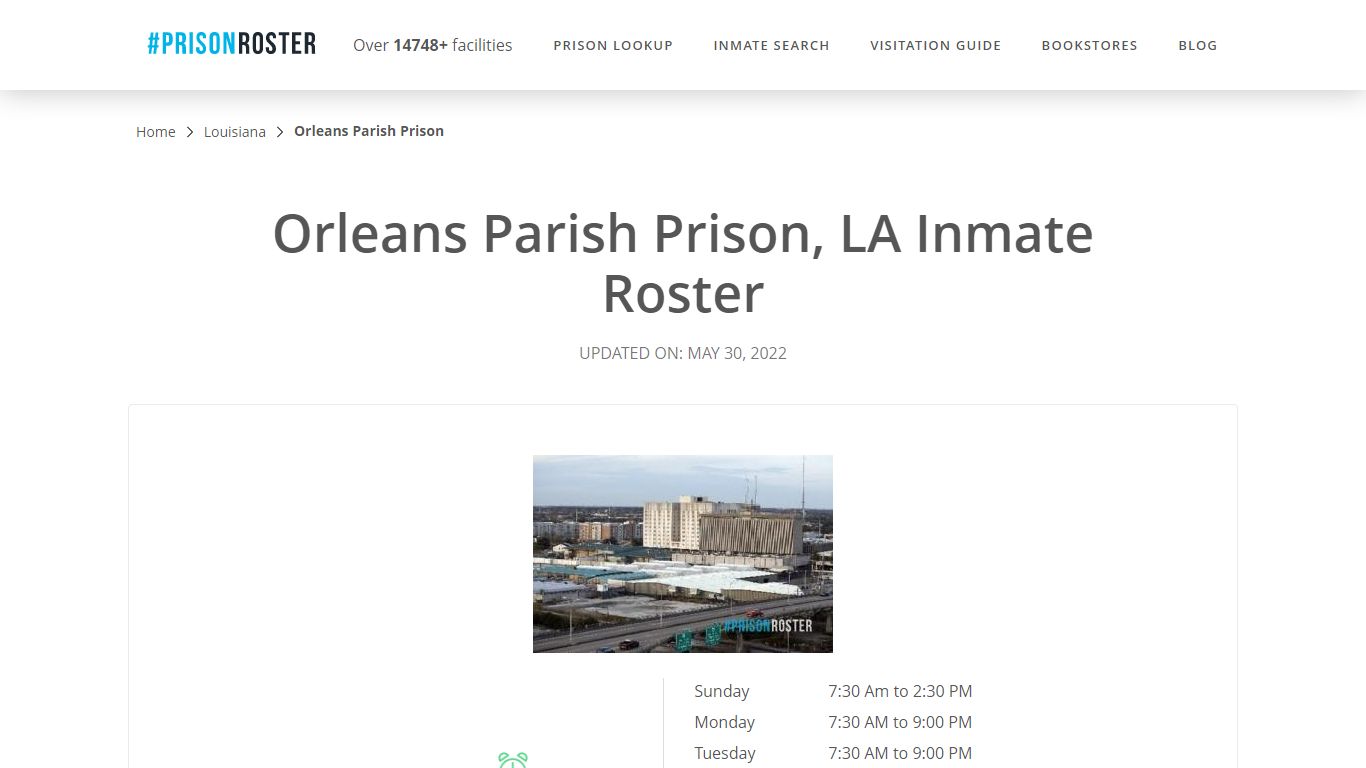 Orleans Parish Prison, LA Inmate Roster